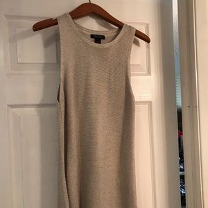 WHBM gold shimmer sweater tank,